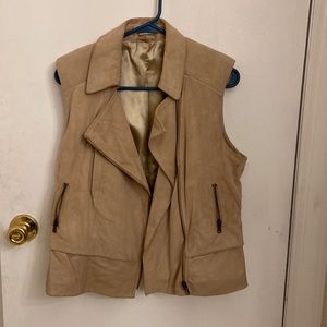 Zapa Camel Tan Suede Vest